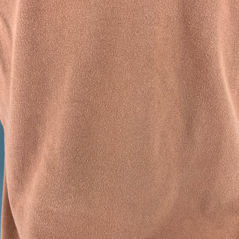 MARTIN MARGIELA Size S Brown White Print Cotton V-Neck T-shirt