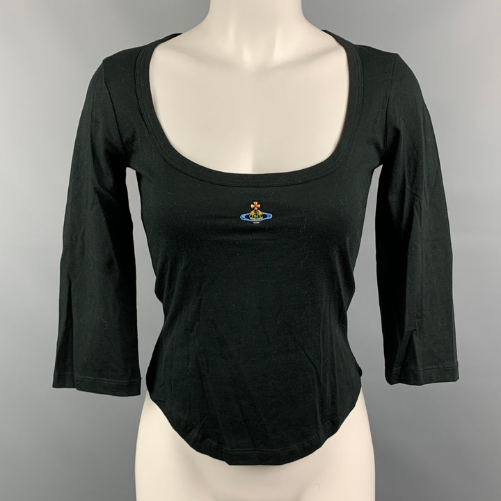 VIVIENNE WESTWOOD RED LABEL Talla S Camiseta de algodón con logo bordado en negro