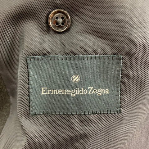 ERMENEGILDO ZEGNA Size 48 Charcoal Cashmere Notch Lapel Coat