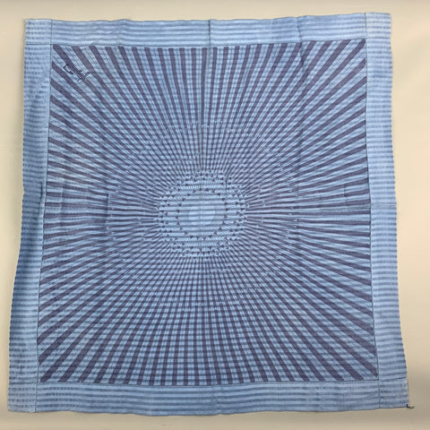 J.FERRAR Blue Stripe Pocket Square