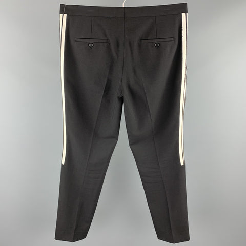 NEIL BARRETT Size 36 Black Polyester Blend Zip Fly Dress Pants