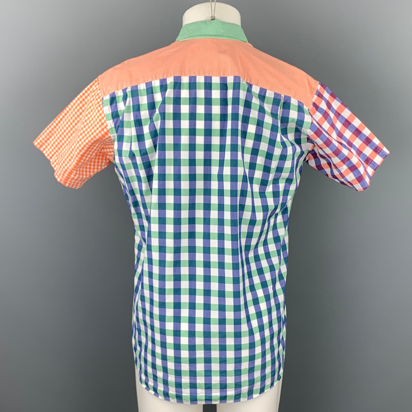 COMME des GARCONS SHIRT Size M Multi-Color Checkered Cotton Short Sleeve Shirt