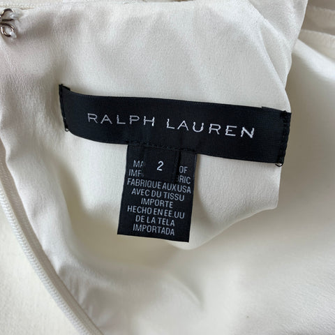 RALPH LAUREN Black Label Size 2 Cream Wool Shift Dress