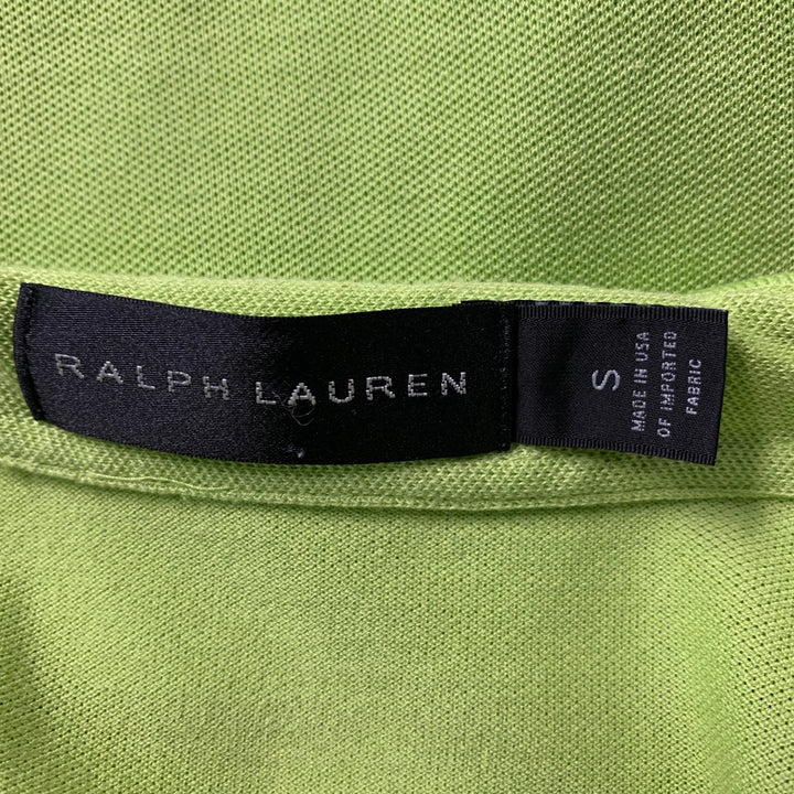 RALPH LAUREN Size S Green Cotton &  Elastane One pocket Polo