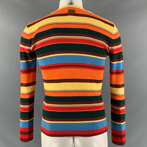 D&G by DOLCE & GABBANA Size 38 Multi-Color Stripe Crew-Neck Pullover