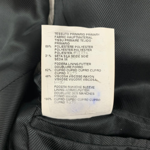 VIKTOR & ROLF Size 38 Black Ruched Polyester Blend Shawl Collar Sport Coat