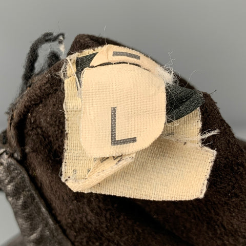 JIL SANDER Size L Brown Solid Leather Gloves