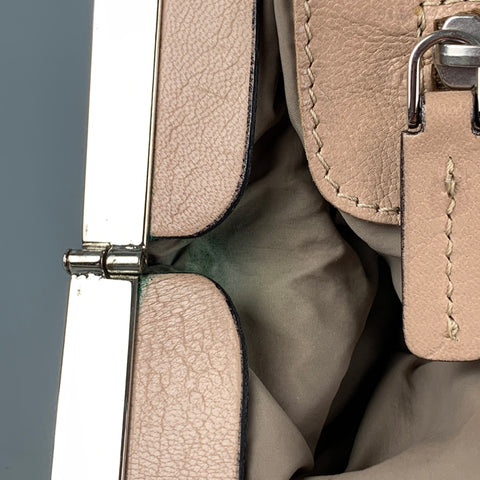 MARNI Taupe Leather Side Flaps Shoulder Bag