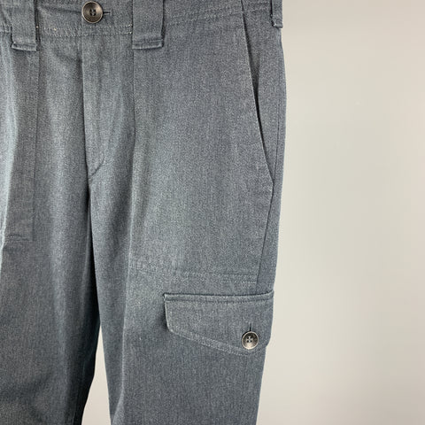 RAG & BONE Size 30 Dark Gray Solid Cotton / Polyester Zip Fly Casual Pants