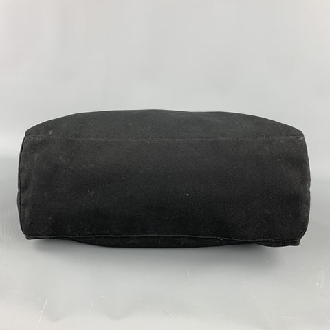 PRADA Black Polyamide Canvas Messenger Handbag