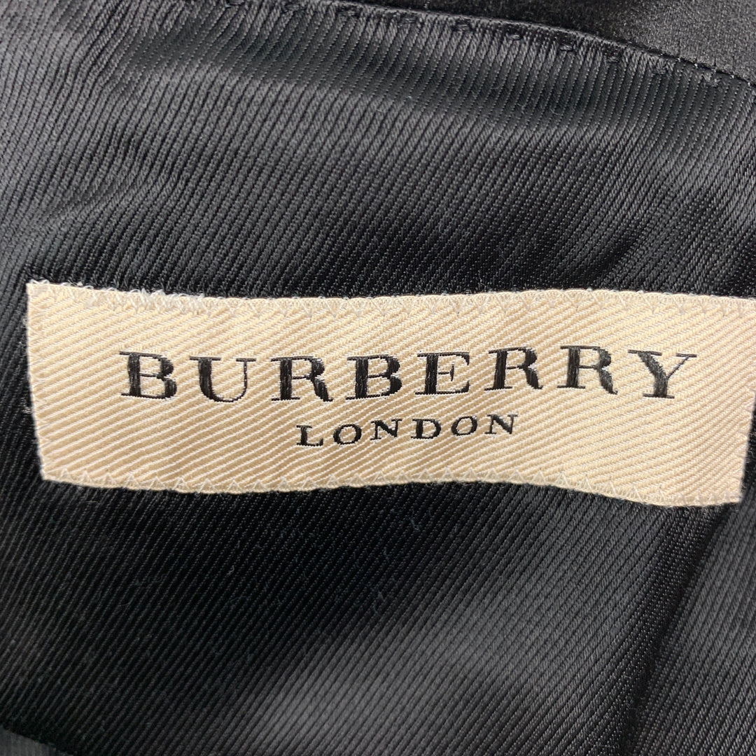 BURBERRY LONDON Taille 42 Manteau de sport de smoking en laine noire Mohair