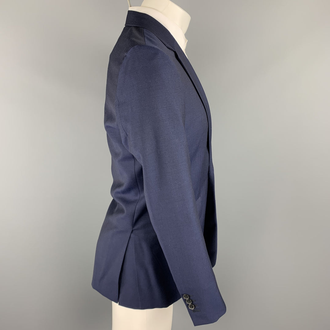 REISS Size 36 Short Navy Wool Notch Lapel Suit