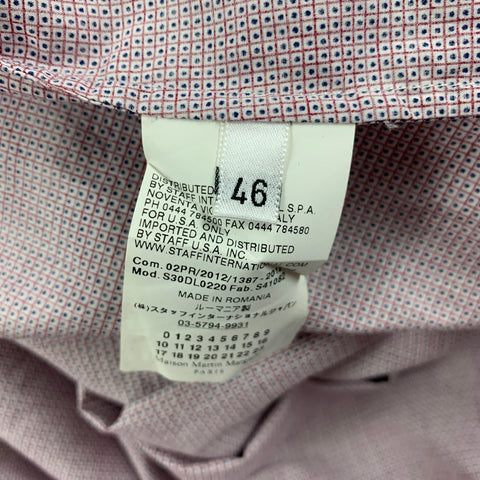 MAISON MARTIN MARGIELA Size S Red White Blue Dots Cotton Long Sleeve Shirt