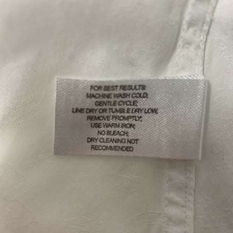 J.HILBURN Size 40 White Paisley Cotton Long Sleeve Shirt