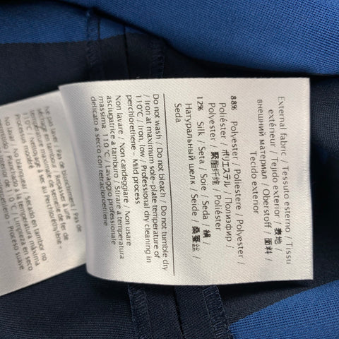 RED VALENTINO Taille 4 Haut habillé en polyester / soie à rayures bleu marine et noir