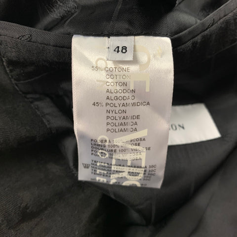 VERSACE COLLECTION Size 38 Black Jacquard Cotton / Polyamide Sport Coat