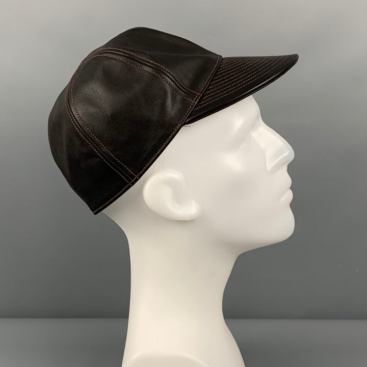 THE REAL MCCOY'S Size 7 1/2 Brown Horsehide Leather Hat