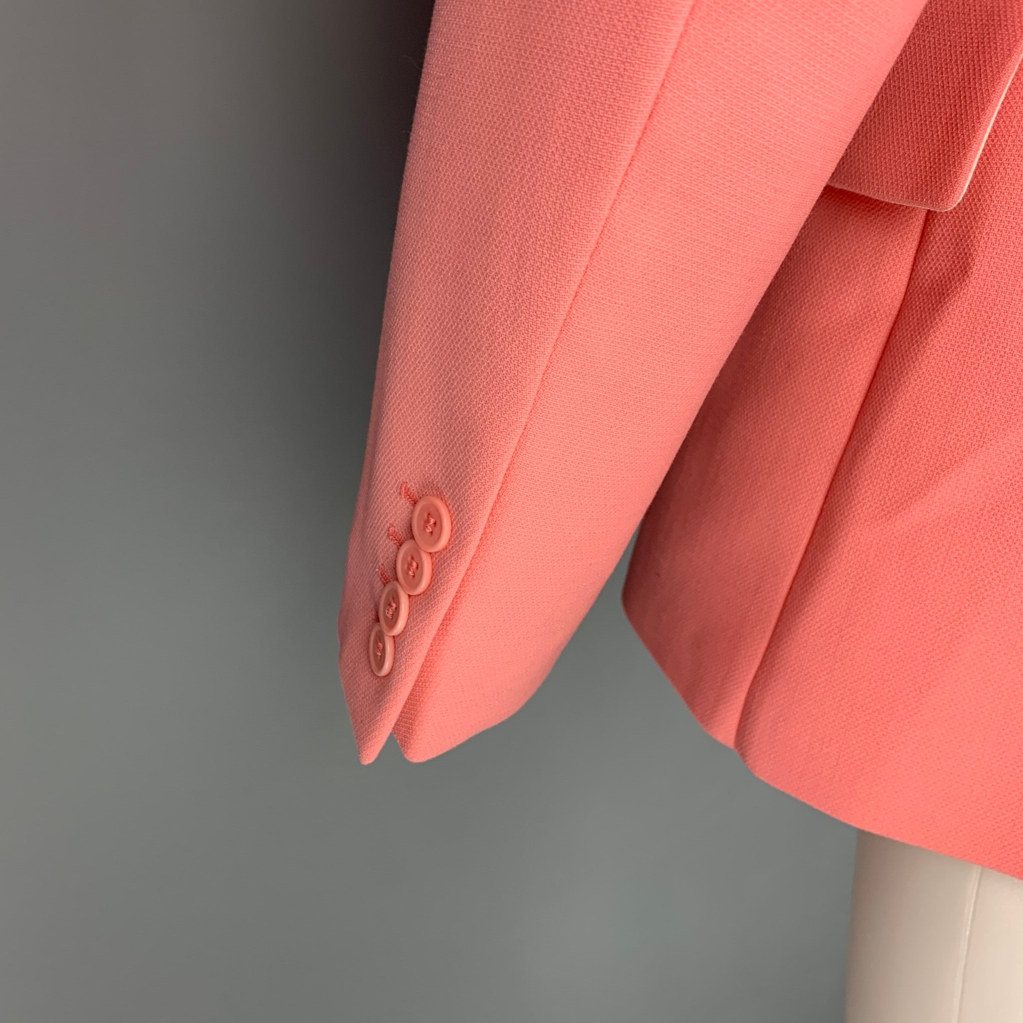 CASABLANCA Size 40 Pink Wool Double Breasted Sport Coat
