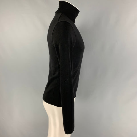 JIL SANDER Size S Black Wool Turtleneck Pullover