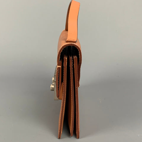 CALVIN KLEIN COLLECTION Tan Leather Rectangle Mini Bag