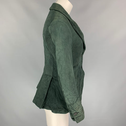 PAUL HARNDEN Size M Green Boiled Suede Jacket