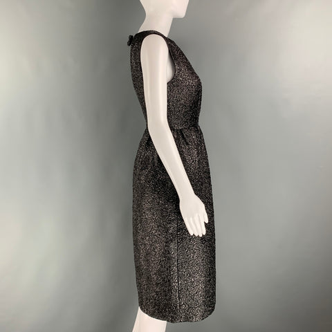 MARC JACOBS Taille 0 Robe droite texturée en mélange de polyester noir