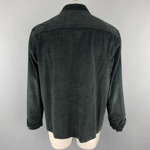 DEVEAUX New York Size XL Black Corduroy Zip Up Jacket