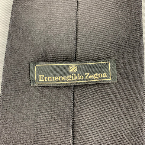 ERMENEGILDO ZEGNA Black Silk Tie