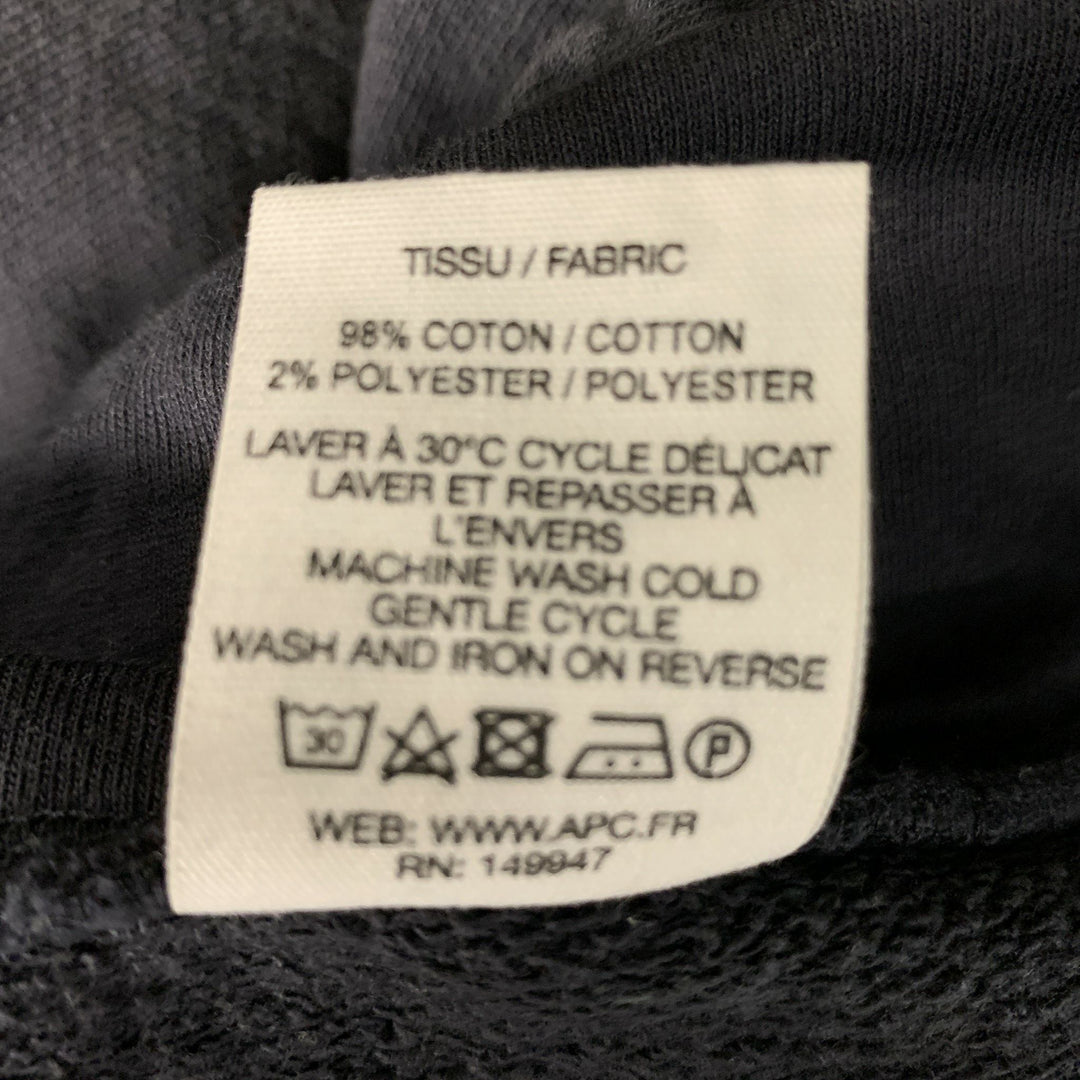 APC Size XXL Charcoal Logo Cotton &  Polyester Hoodie Sweatshirt