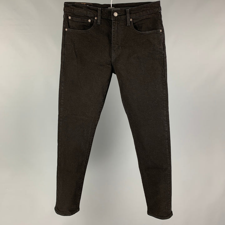 LEVI'S Talla 31 Vaqueros ajustados de algodón negro