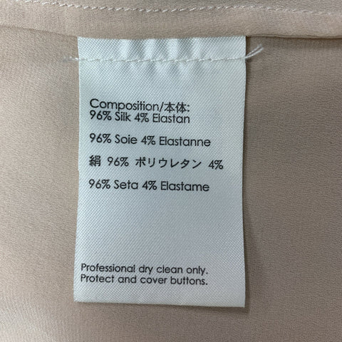 3.1 PHILLIP LIM Taille 8 Blouse beige en soie et élasthanne à patte longue