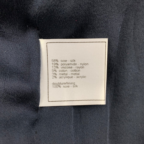CHANEL M4298 06P Taille 4 Veste boucle multicolore marine