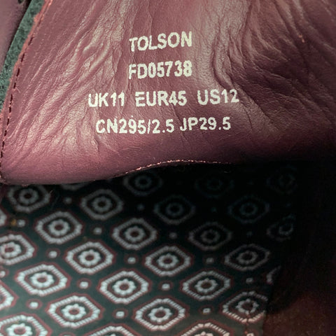 TED BAKER Taille 12 Bottes Chukka à lacets en cuir noir