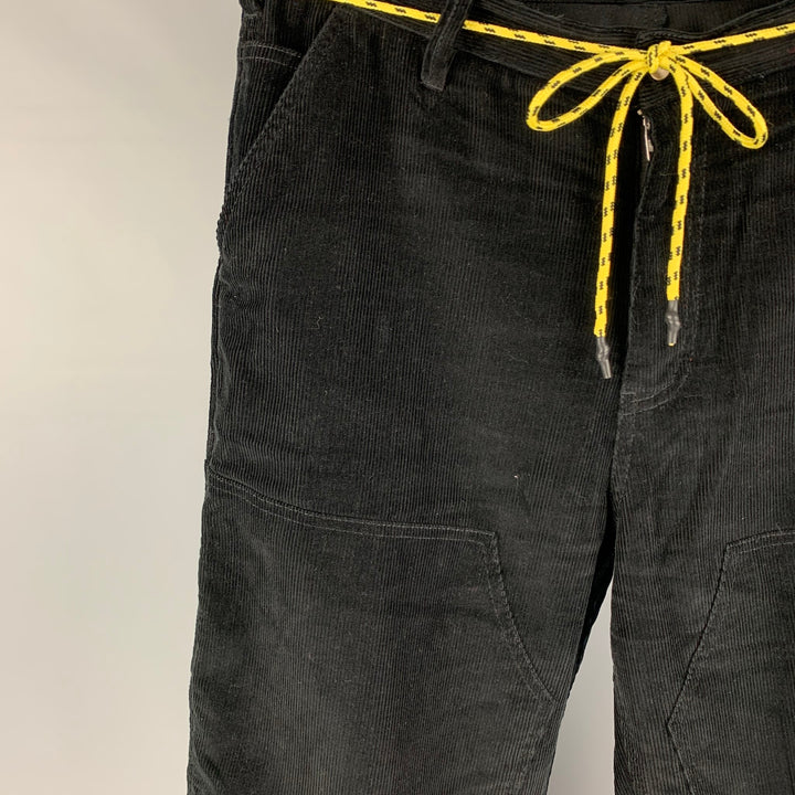 CLOT APPAREL Size L Black Corduroy Cotton Carpenter Pants