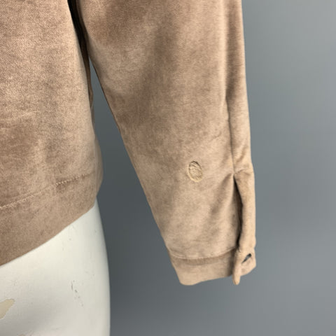 STEPHAN SCHNEIDER Size XL Taupe Cotton Velvet Blouson Jacket