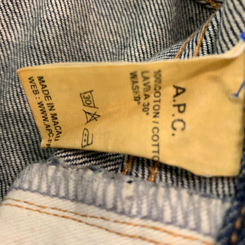 Vaqueros con botones desgastados de algodón azul talla 26 de APC