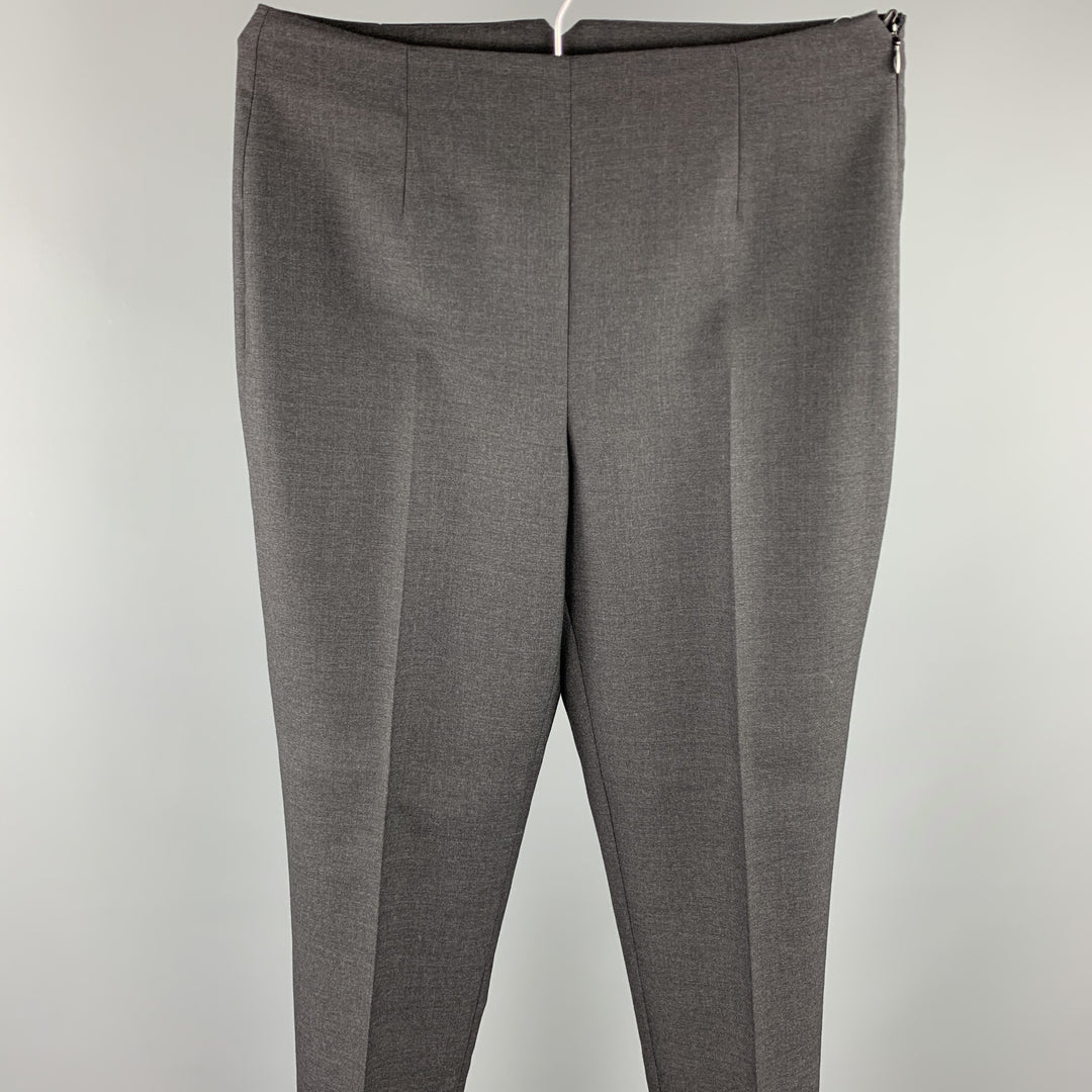 RALPH LAUREN COLLECTION Size 4 Grey Pleated Dress Pants