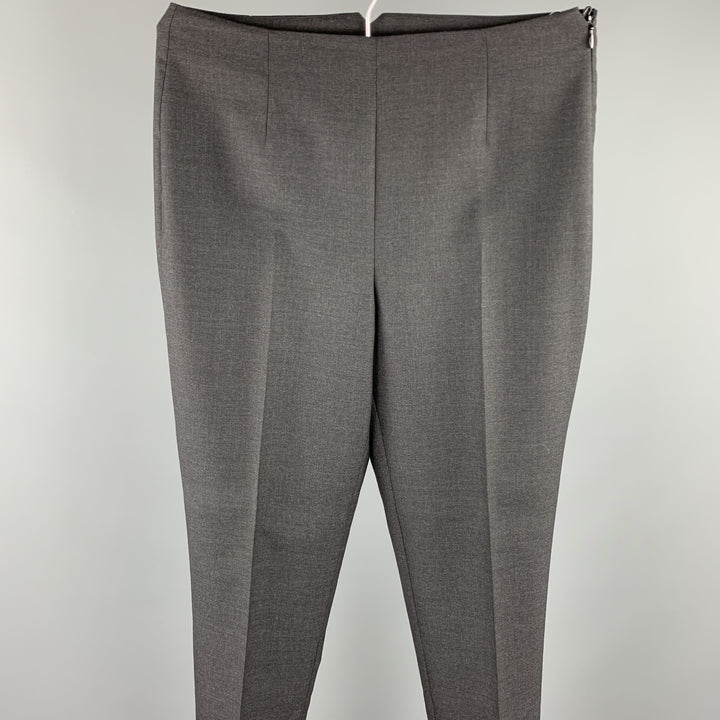 RALPH LAUREN COLLECTION Size 4 Grey Pleated Dress Pants