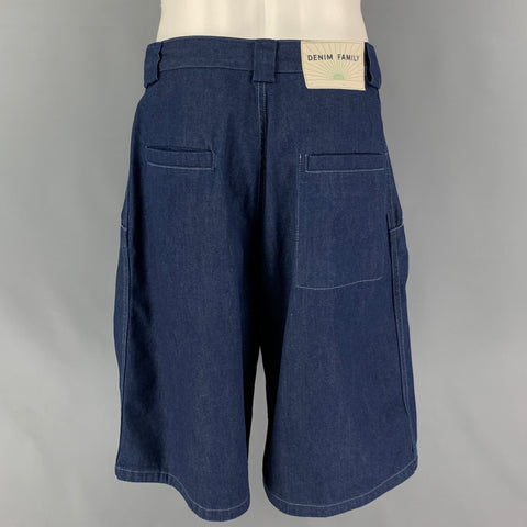 LEVI'S Size 32 Indigo Cotton Pleated Denim Family Shorts