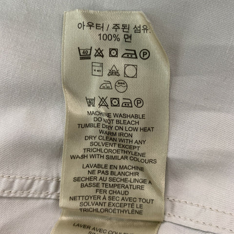 BURBERRY BRIT Size L White & Gray Plaid Cotton Button Down Short Sleeve Shirt