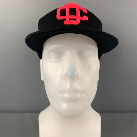 DSQUARED2 Black Pink Embroidered Canvas Hat