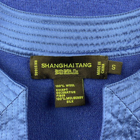 SHANGHAI TANG Size S Blue Knitted Wool Pullover