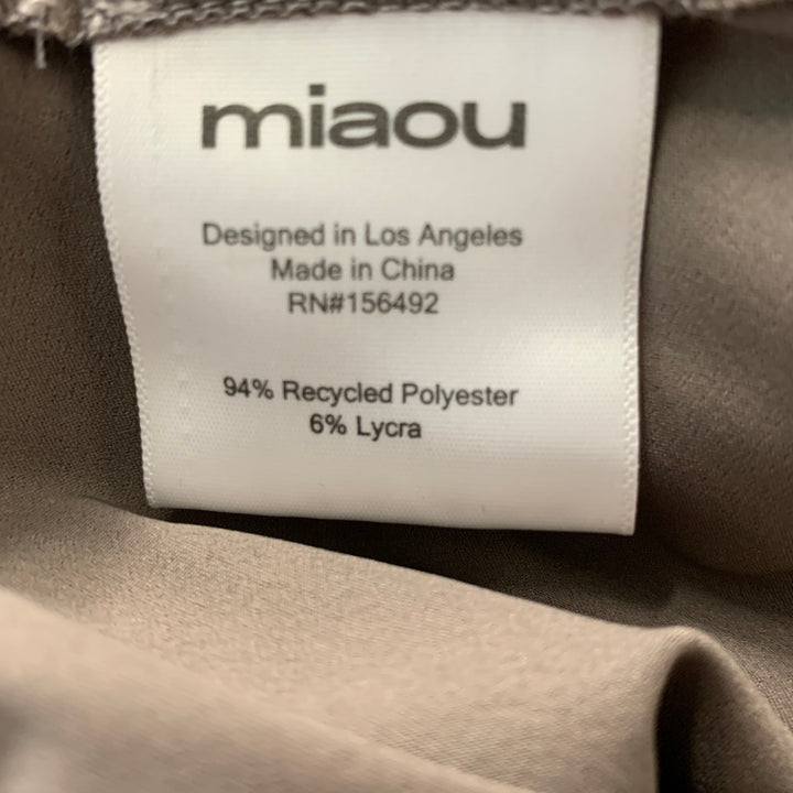 MIAOU Size XS Grey Polyester Blend Tank Casual Top
