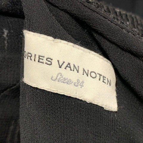 DRIES VAN NOTAN Minivestido de lentejuelas de viscosa negro talla 2