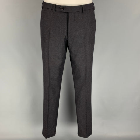 ARMANI COLLEZIONI G Line Size 40 Charcoal Virgin Wool Single Breasted Suit