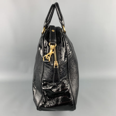 MIU MIU Black Patent Leather Shoulder Handbag