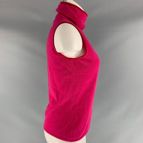 CLASSIQUES ENTIER Size S Fuchsia Cashmere Solid Pullover