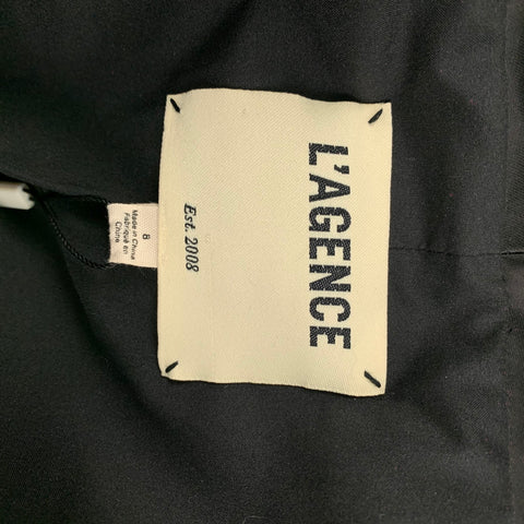 L'AGENCE Size 8 Black Red Polyester Sequined Jacket