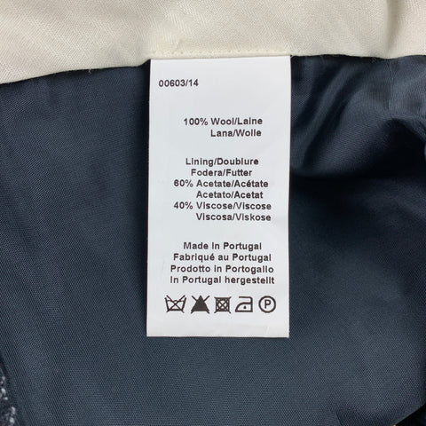 PS by PAUL SMITH Size 32 Black & Grey Square Print Wool Zippers Detail Dress Pants