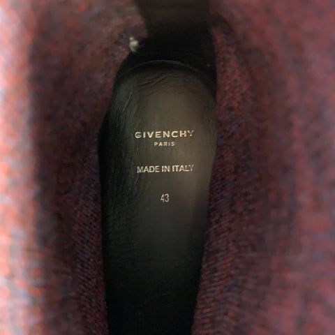 GIVENCHY Size 10 Purple White Marbled Fabric Pull On Sneakers